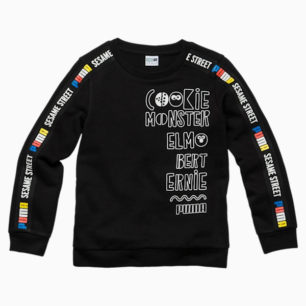 PUMA x SESAME STREET Boy’s Crewneck Sweatshirt, Cotton Black, extralarge