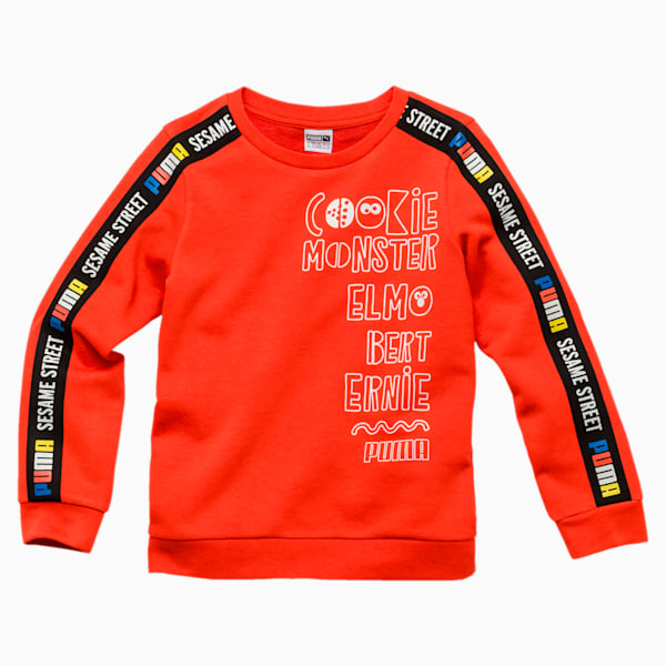 PUMA x SESAME STREET Boy’s Crewneck Sweatshirt, Cherry Tomato, extralarge