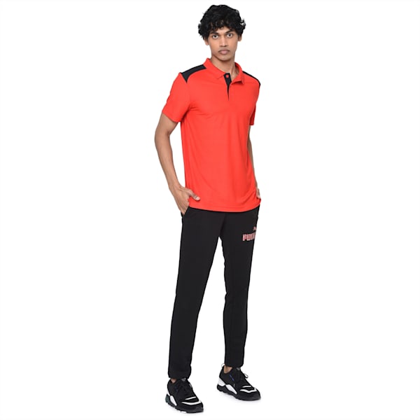 Men's Train Polo T-shirt, Puma Red-Puma Black, extralarge-IND