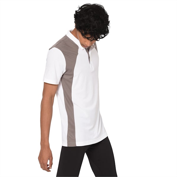 Men's Training Polo, Puma White-Steel Gray, extralarge-IND