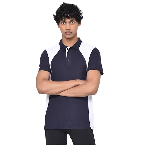 Men's Training Polo, Peacoat-Puma White, extralarge-IND