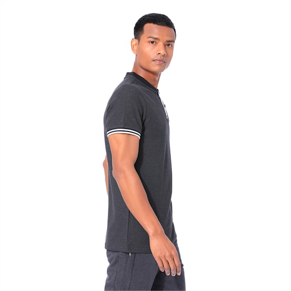 PUMA x one8 Pique Badge Men's Polo, Dark Gray Heather, extralarge-IND