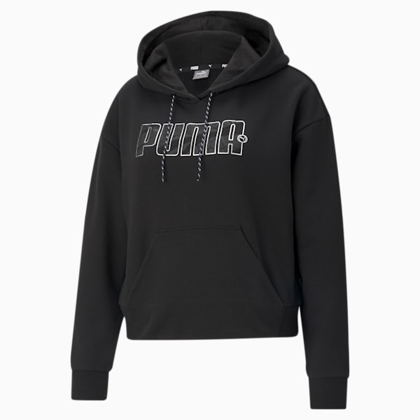 Rebel Women's Hoodie, Puma Black-Untamed, extralarge-IND