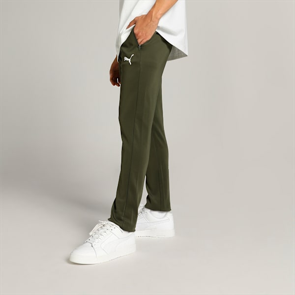 Graphic Men's Slim Fit Track Pants, Dark Olive, extralarge-IND