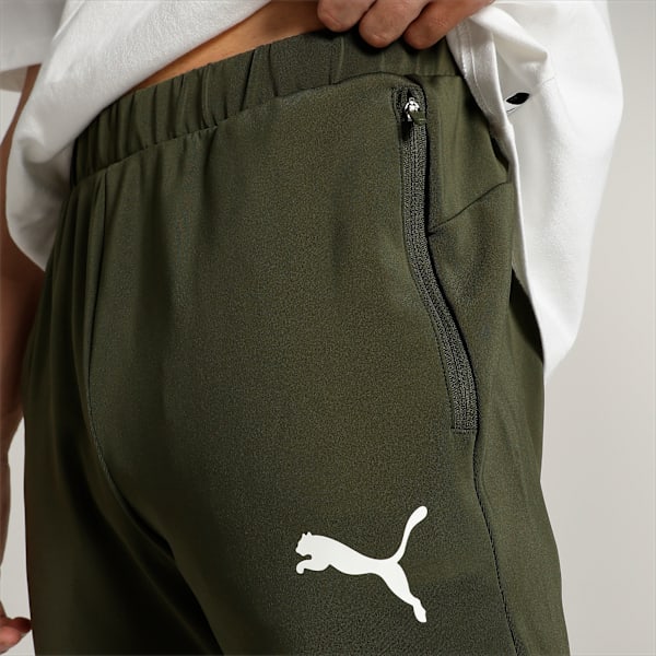 Graphic Men's Slim Fit Track Pants, Dark Olive, extralarge-IND