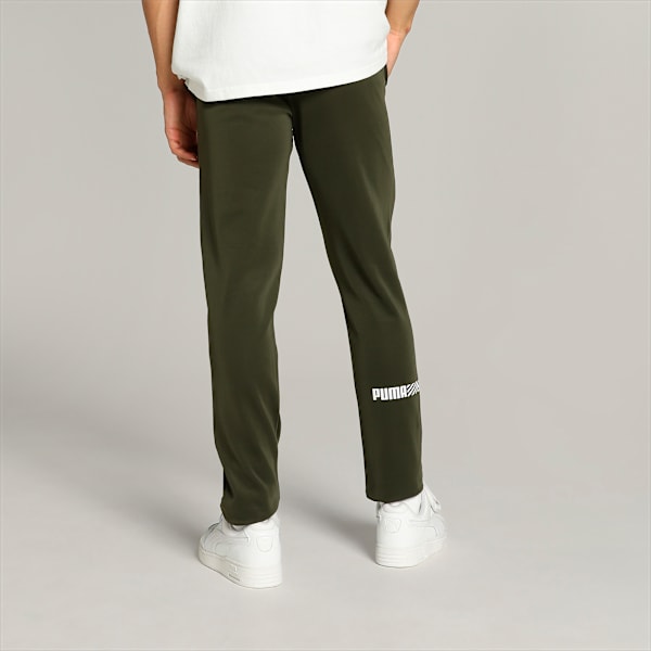 Graphic Men's Slim Fit Track Pants, Dark Olive, extralarge-IND