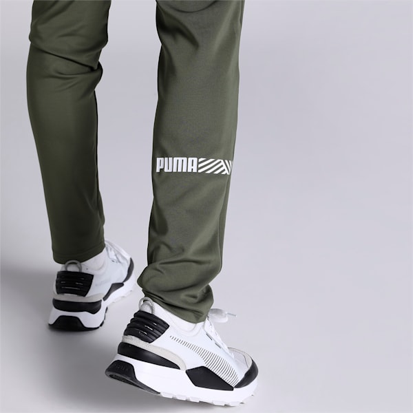 PUMA Graphic Men's Slim Fit Track Pants, Green Moss, extralarge-IND