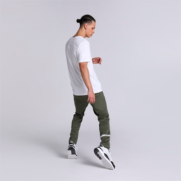PUMA Graphic Men's Slim Fit Track Pants, Green Moss, extralarge-IND