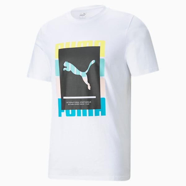 T-shirts Puma Graphic Tee Box Logo Play White