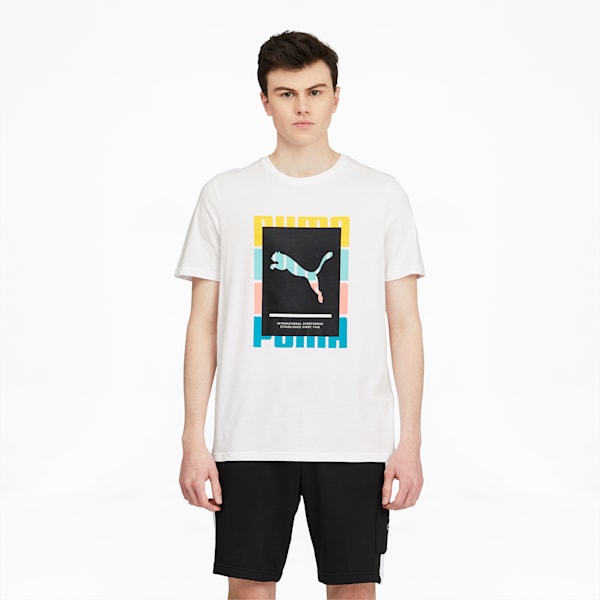 Summer Court Men's Graphic Tee, Puma White, extralarge