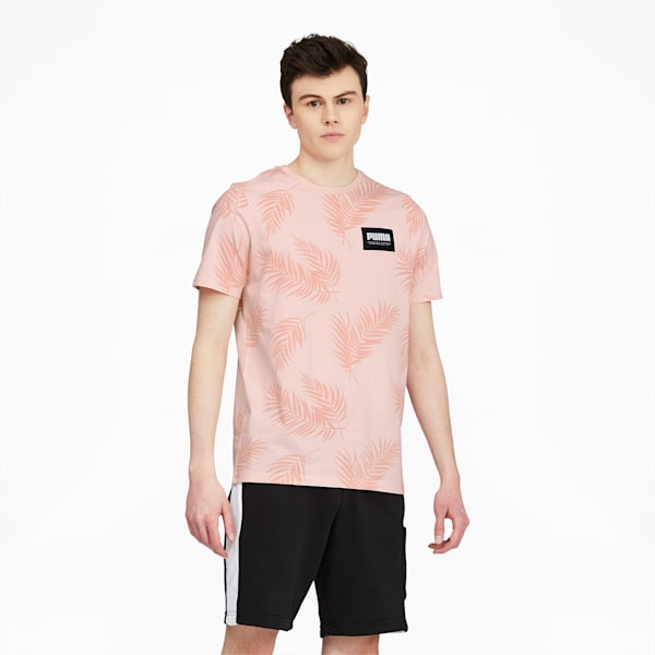 Summer Court Men's AOP Tee, Cloud Pink, extralarge