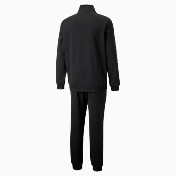 BTS Polyester Regular Fit Men's Track Suit, Puma Black, extralarge-IND
