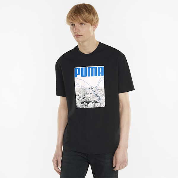 Photo Photo Print Men's Relaxed Fit T-Shirt, Puma Black, extralarge-AUS