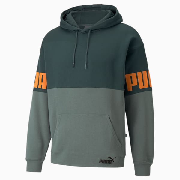 Power Colorblock Men's Hoodie, Green Gables, extralarge