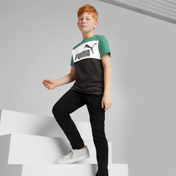 Essentials+ Colourblock Youth Regular Fit T-Shirt, Vine, extralarge-IND