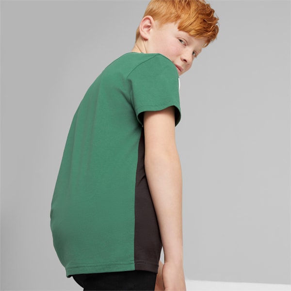 Essentials+ Colourblock Youth Regular Fit T-Shirt, Vine, extralarge-IND