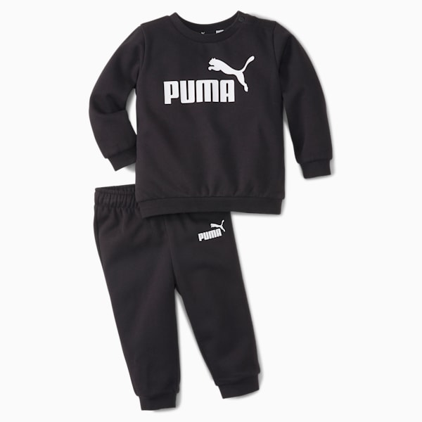 Minicats Kid's Slim Fit Jogger Set, Cotton Black, extralarge-IND