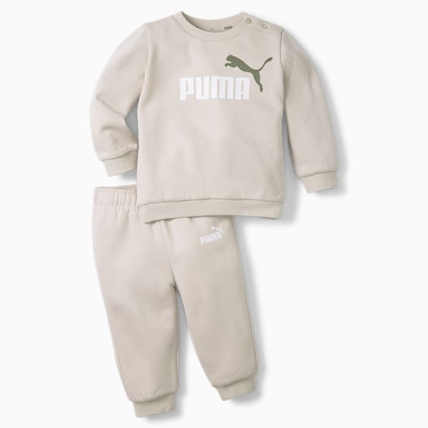 Essentials Minicats Crew Neck Babies' Jogger Suit, Putty-chalk pink