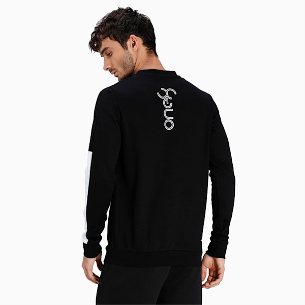 PUMA x one8 Men's Slim Fit Sweatshirt, Puma Black, extralarge-IND