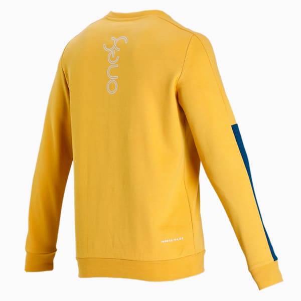 PUMA x one8 Men's Slim Fit Sweatshirt, Mineral Yellow, extralarge-IND