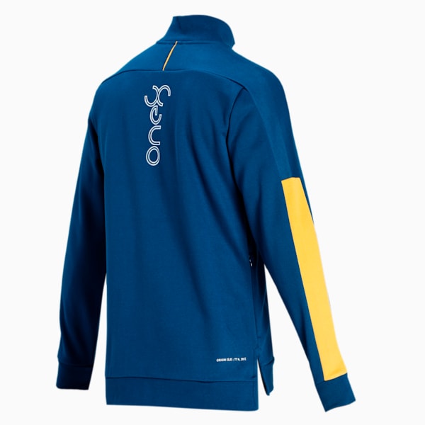 PUMA x one8 Colorblock Men's Slim Fit Jacket, Intense Blue, extralarge-IND