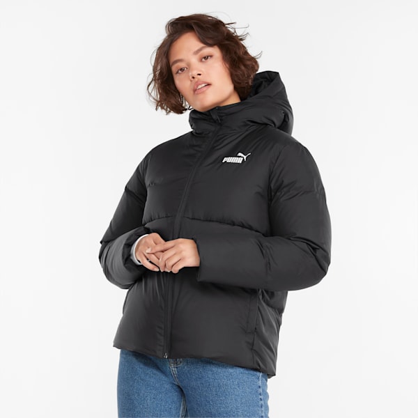 ウィメンズ ESS + CB ダウンジャケット, Puma Black, extralarge-JPN