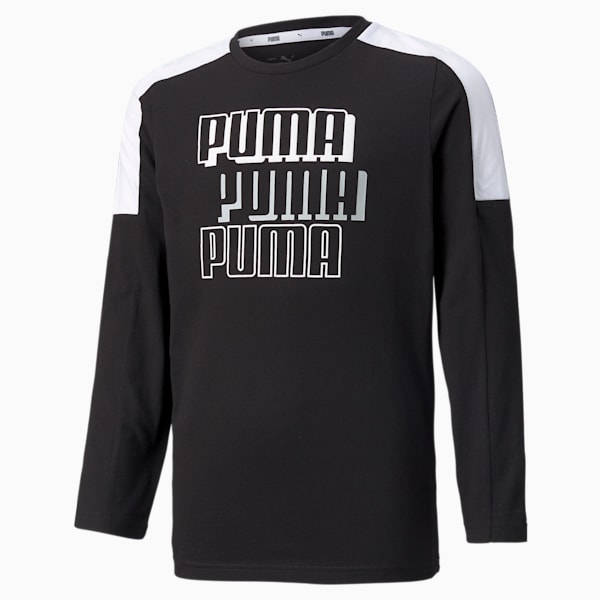 キッズ ALPHA 長袖 Tシャツ 120-160cm, Puma Black, extralarge-JPN