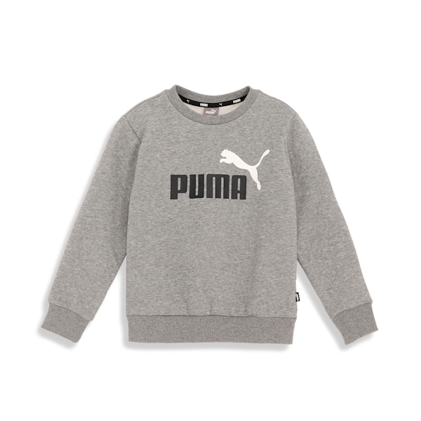 キッズ ボーイズ ESS+ 2 COL ビッグロゴ クルースウェット 120-160cm, Medium Gray Heather, extralarge-JPN