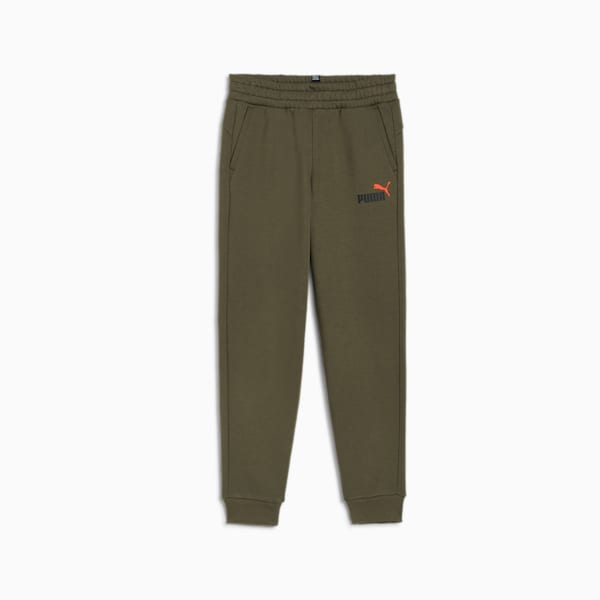 キッズ ボーイズ ESS+ 2 COL ロゴ パンツ 裏起毛 110-160cm, Dark Olive, extralarge-JPN