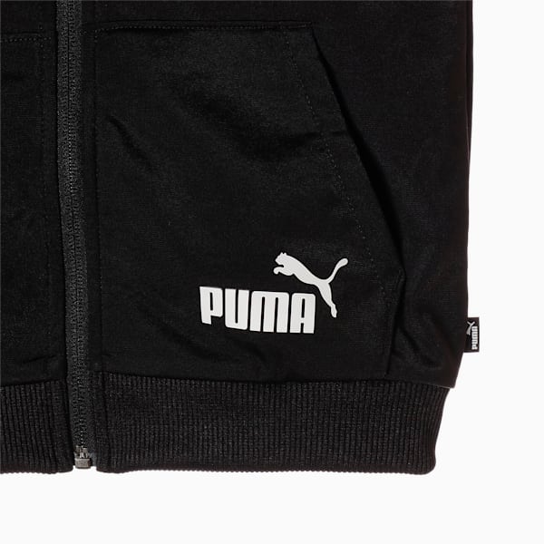 キッズ PUMA POWER ポリジャージ 上下セット 120-160cm, Puma White-Puma Black, extralarge-JPN