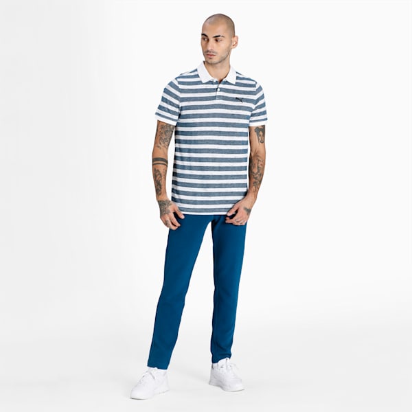 Jacquard Men's Slim Fit Polo, Intense Blue, extralarge-IND