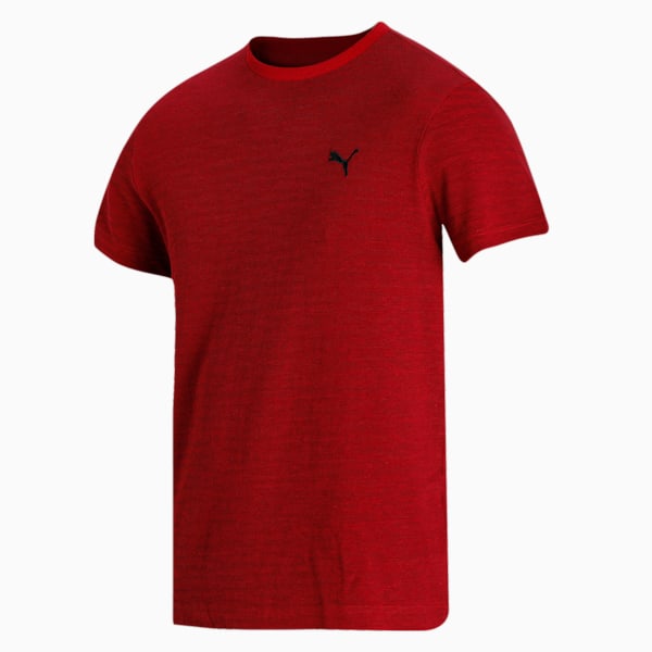Jacquard Slim Fit Men's T-Shirt, Intense Red