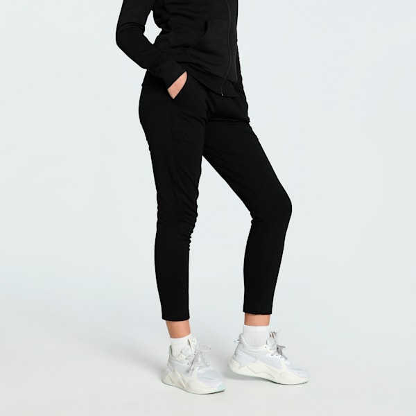 Women's Slim Fit 7/8 Track Pants, Puma Black, extralarge-IND