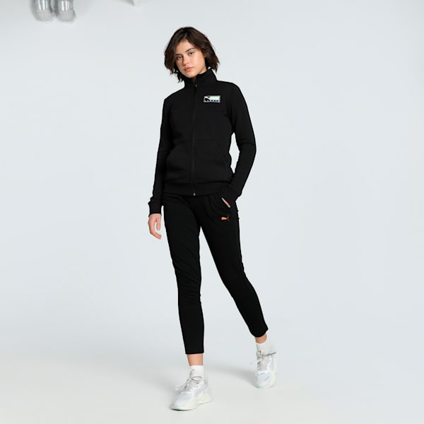 Women's Slim Fit 7/8 Track Pants, Puma Black, extralarge-IND