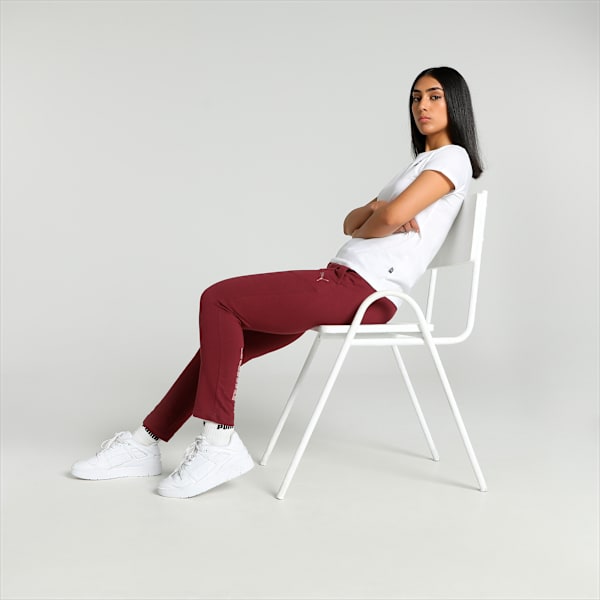 Women's Slim Fit 7/8 Track Pants, Dark Jasper, extralarge-IND
