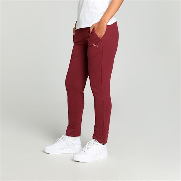 Women's Slim Fit 7/8 Track Pants, Dark Jasper, extralarge-IND