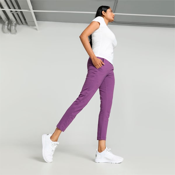 Women's Slim Fit 7/8 Track Pants, Crushed Berry, extralarge-IND