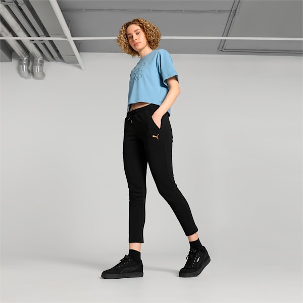 Women's Slim Fit 7/8 Track Pants, PUMA Black-Cat, extralarge-IND