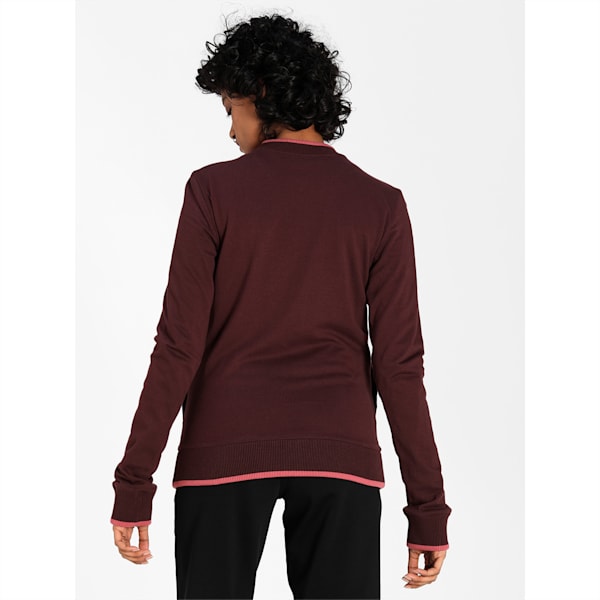 Reversible Full-Zip Slim Fit Women's Sweatshirt, Mauvewood-Fudge, extralarge-IND