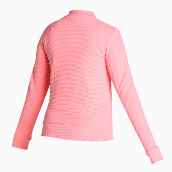Reversible Full-Zip Slim Fit Women's Sweatshirt, Carnation Pink, extralarge-IND