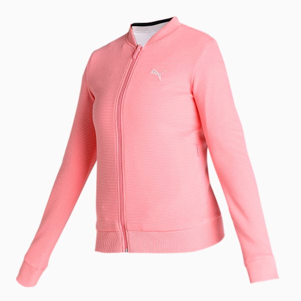 Reversible Full-Zip Slim Fit Women's Sweatshirt, Carnation Pink, extralarge-IND