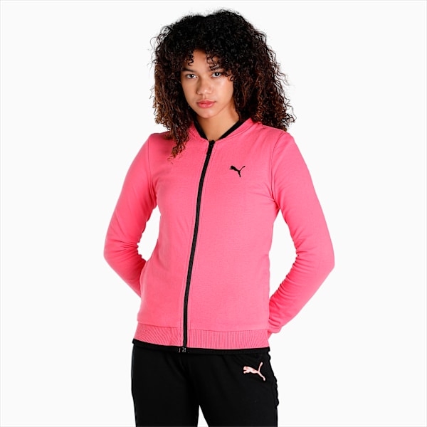 Reversible Full-Zip Slim Fit Women's Sweatshirt, Puma Black, extralarge-IND