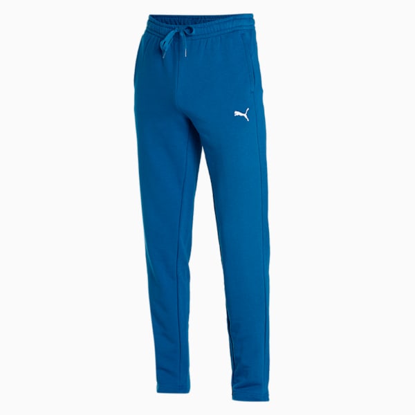 Knitted Men's Slim Fit Sweat Pants, Lake Blue, extralarge-IND