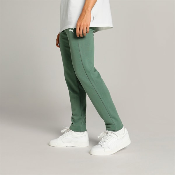 Knitted Men's Slim Fit Sweat Pants, Eucalyptus, extralarge-IND