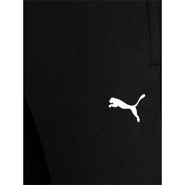 Zippered Slim Fit Knitted Men's Slim Fit Sweat Pants, Puma Black, extralarge-IND