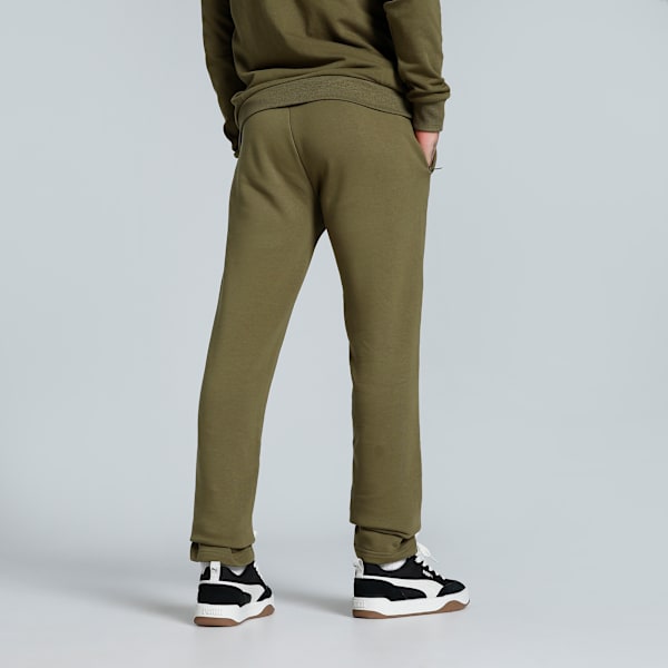 Zippered Slim Fit Knitted Men's Slim Fit Sweat Pants, Wild Willow, extralarge-IND