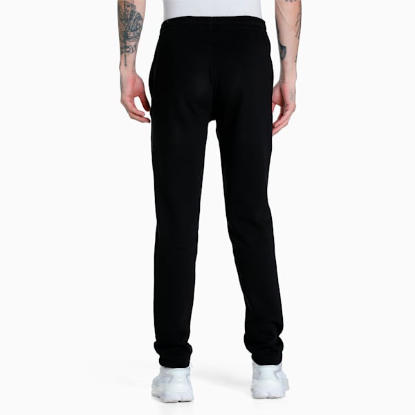 Zippered Slim Fit Knitted Men's Slim Fit Sweat Pants, Puma Black, extralarge-IND