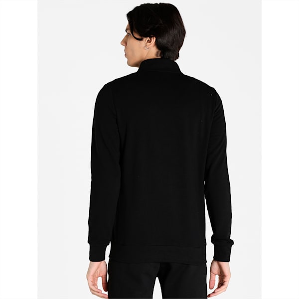 Zippered Full-Zip Men's Slim Fit Jacket, Puma Black, extralarge-IND