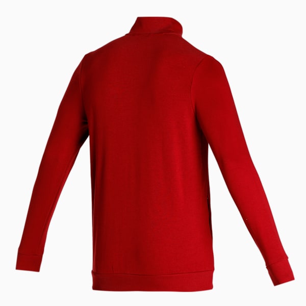 Zippered Full-Zip Men's Slim Fit Jacket, Intense Red, extralarge-IND