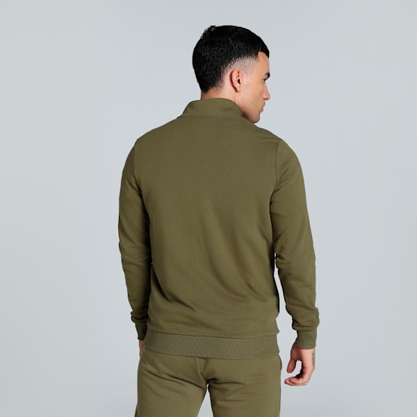 Zippered Full-Zip Men's Slim Fit Jacket, Wild Willow, extralarge-IND
